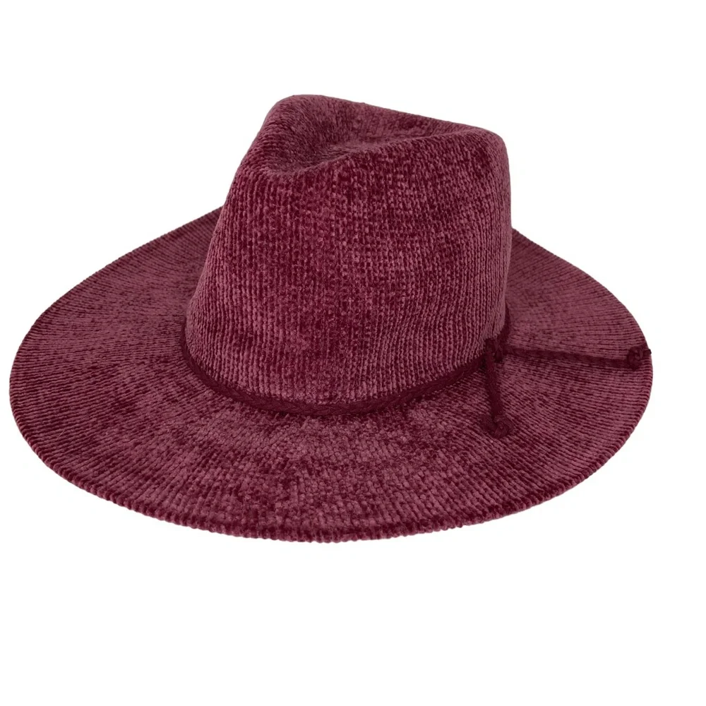 Mini Corduroy Wide Brim Pink Mauve Ladies Fall Corduroy Hat